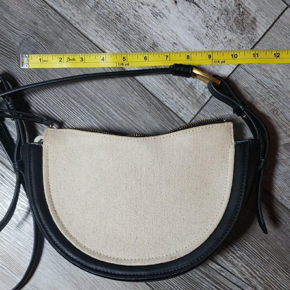 Zara | Canvas Crossbody Saddle Bag - Picture 4 of 9